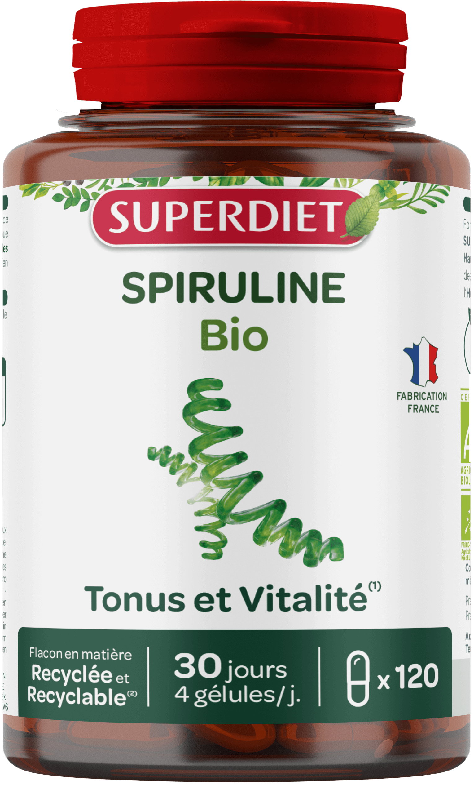 Super Diet Spirulina bio 120caps PL 483/354